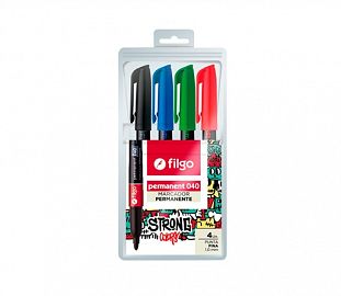 MARCADOR PERMANENTE FILGO 040 SURTIDO EST X4